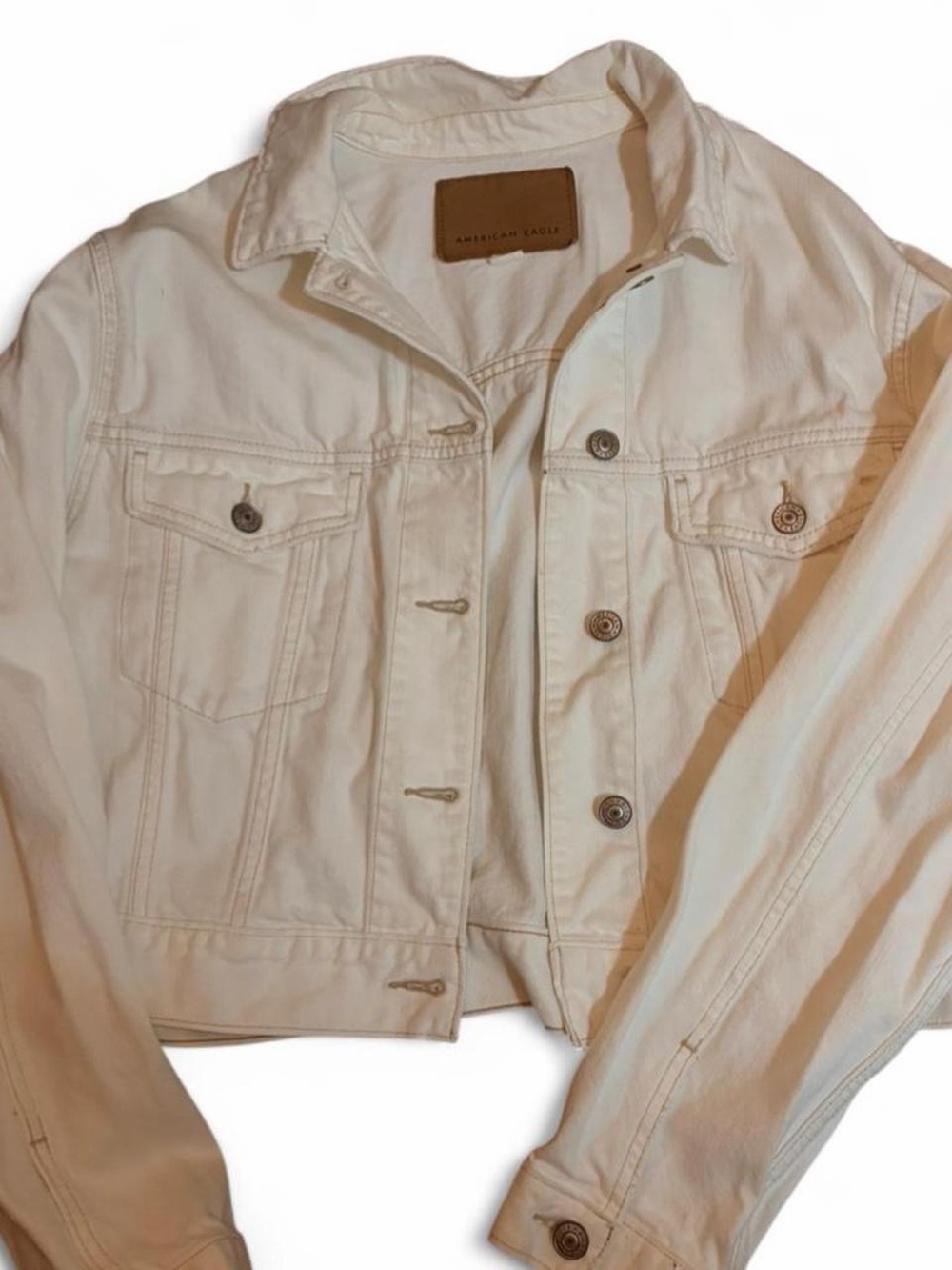 American Eagle White Denim Jacket